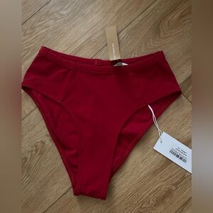 Red Bikini Bottom reformation swim bottoms